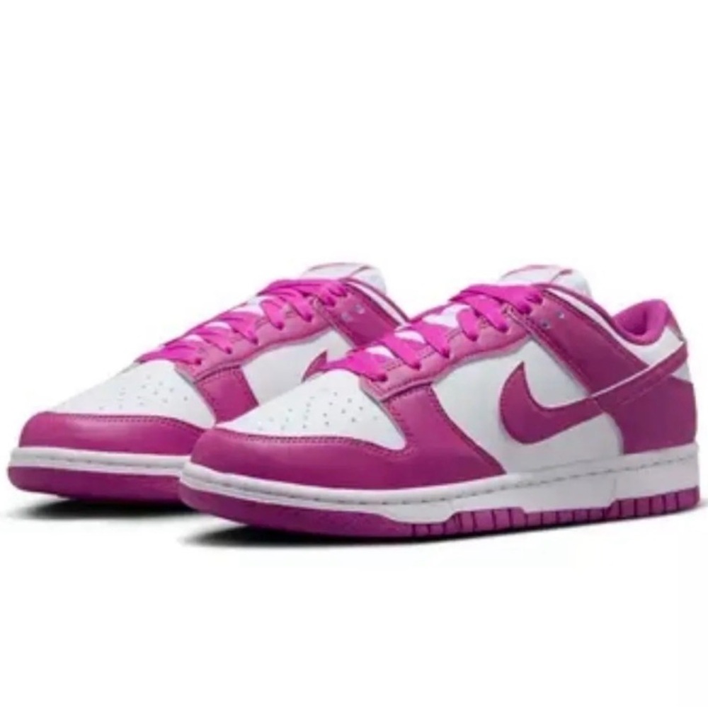 Nike Women's Fuchsia and White Sneakers